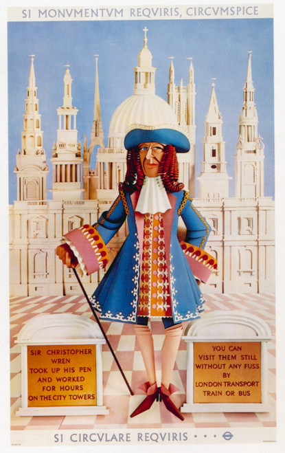 1964-Sir Christopher Wren Art Gallery Poster Canvas Print Wall Decoration A0 A1