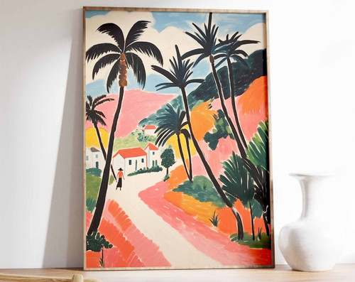 2_Dominican Republic Travel Poster, Caribbean Decor, Tropical Caribbean Print, F