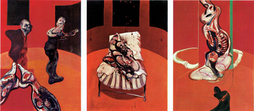 Francis Bacon - Three studies for a Crucifixion Poster Canvas Movie Film Print A