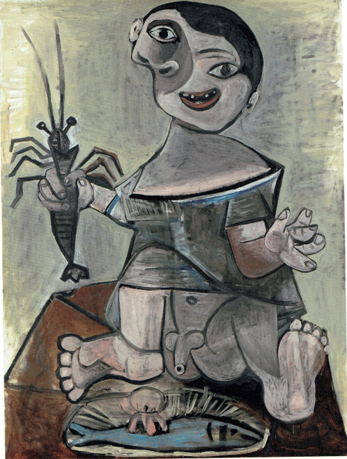 Pablo Picasso - Boy with a crayfish 21.06.1941 Poster Canvas Movie Film Print A0