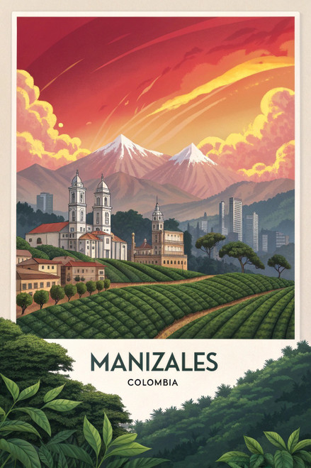 Captivating Manizales Colombia Travel Poster - Vibrant City Art Print Poster Mov Captivating Manizales Colombia Travel Poster - Vibrant City Art Print Poster Mov