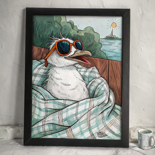Vintage Seagull Illustration Wall Art Print Seagull Animal Poster Picture Art (2