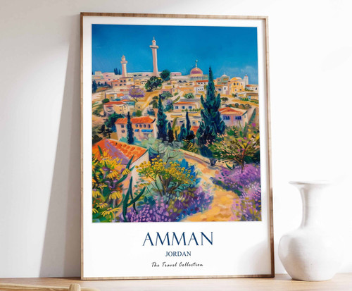 2_Amman Print, Amman Travel Poster, Jordan Travel Print, Islamic Decor, Gift for
