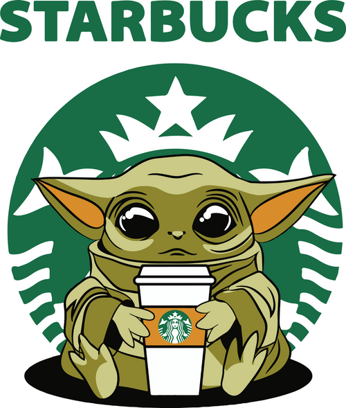 Baby Yoda Starbucks (2) Poster Canvas Movie Film Print A0 A1 A2 A3 A4 A5 A6 Art