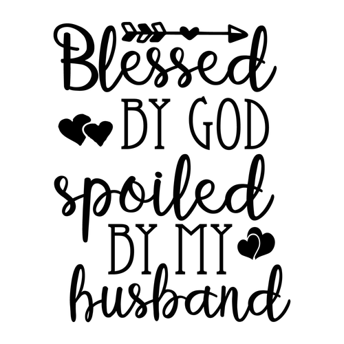 blessed by god spoiled by my husband-01 Poster Canvas Movie Film Print A0 A1 A2