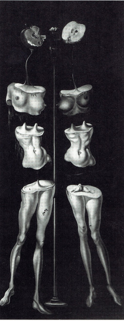 Untitled set design figures cut in three 1942 Dali