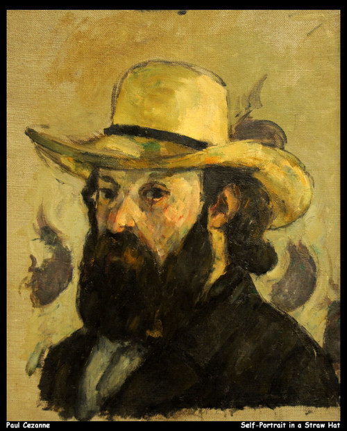 paul-czanne--self-portrait-in-a-straw-hat_11019427165_o(1) Poster Canvas Movie F