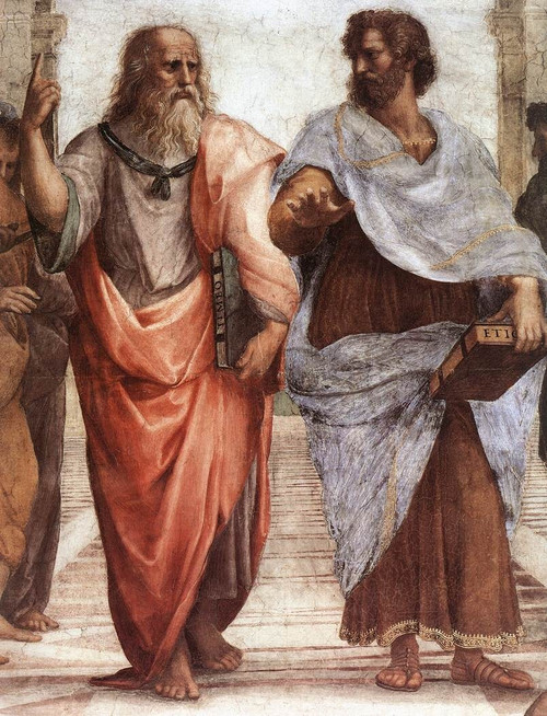 Raphael_The_School_of_Athens_detail1 Poster Canvas Movie Film Print A0 A1 A2 A3