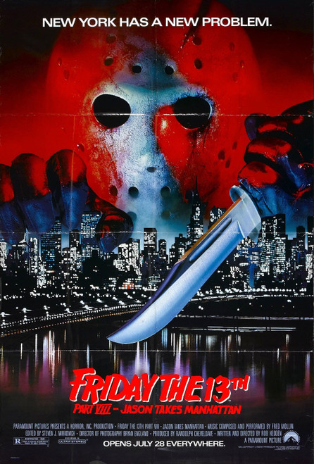 Friday the 13th (7) Poster Canvas Movie Film Print A0 A1 A2 A3 A4 A5 A6 Art Wal