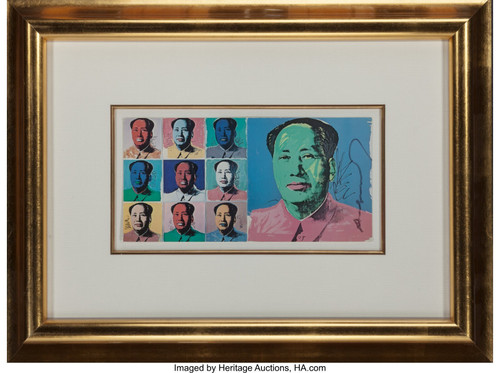 ANDY WARHOL (American, 1928-1987). Mao Invitation, 1972. Poster Canvas Movie Fil
