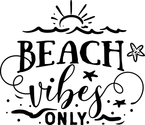 Beach Vibes Only Poster Made to Order Canvas Print A0 A1 A2 A3 A4 A5 A6 Art Wall