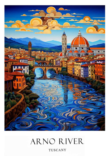 4_Arno River Poster, Florence Poster, Italy Poster, travel Poster, Wall Art, Hom