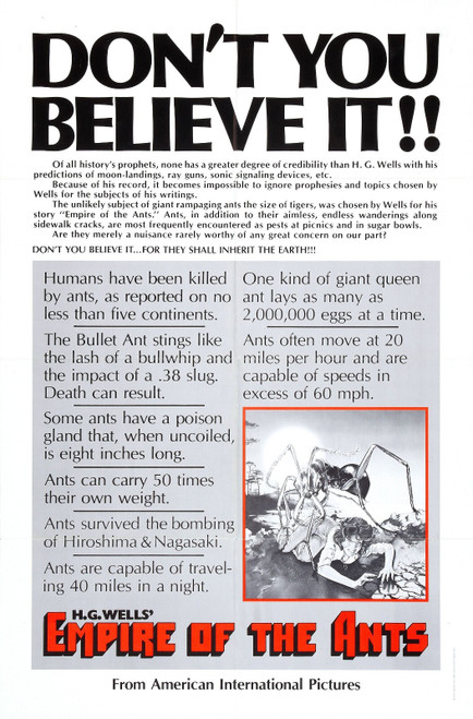 Empire Of Ants 03 Poster Canvas Movie Film Print A0 A1 A2 A3 A4 A5 A6 Art Wall D