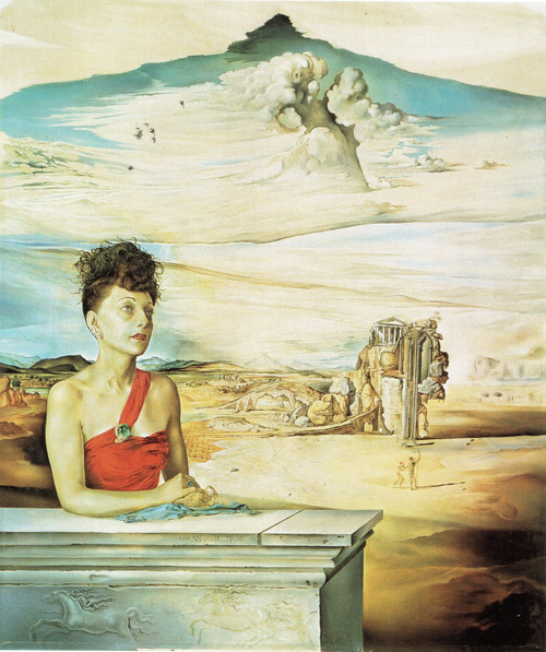 Salvador Dali - Portrait of Mrs. Jack Warner 1951 Poster Canvas Movie Film Print