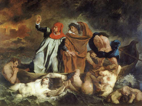 Delacroix- The Barque of Dante- 1822 Poster Canvas Movie Film Print A0 A1 A2 A3