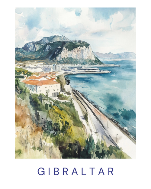 Gibraltar (3) Poster Canvas Travel Holiday Trip Print Turism A0 A1 A2 A3 A4 A5 A