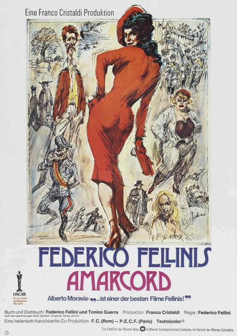 Amarcord (1974)_4 Movie Film Poster Canvas iconic design