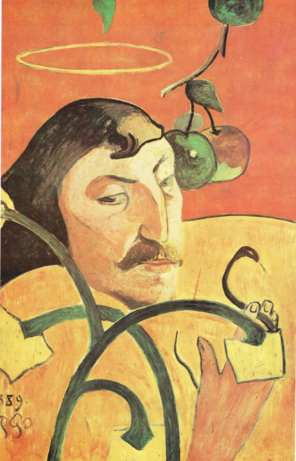 Paul Gauguin- Caricature Self-Portrait- 1889 Poster Canvas Movie Film Print A0 A