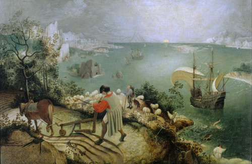 Landschaft_mit_Sturz_des_Ikarus_Pieter_Breughel_d_Ä Poster Canvas Movie Film Pri