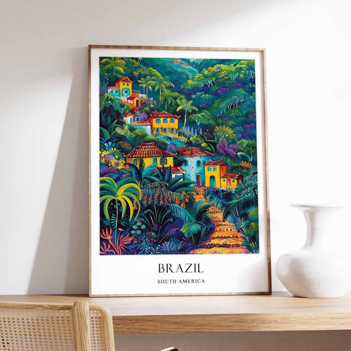 10_Brazil Poster, Home Decor, Travel Art, South American Wall Art, South America