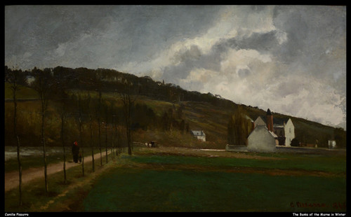 camille-pissarro---the-banks-of-the-marne-in-winter--jpb_18251688329_o(1) Poster