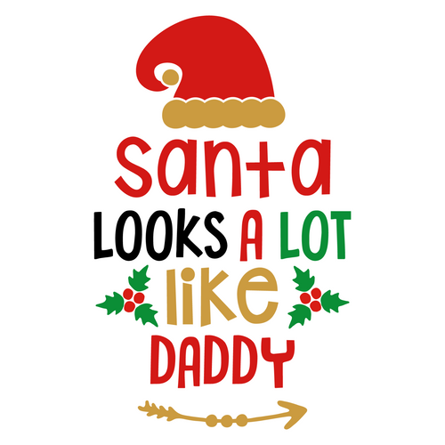 Santa Looks a Lot Like Daddy Poster Canvas Movie Film Print A0 A1 A2 A3 A4 A5 A6