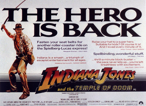 Indiana Jones and the Temple of Doom (1984)_6 Poster Canvas Movie Film Print A0
