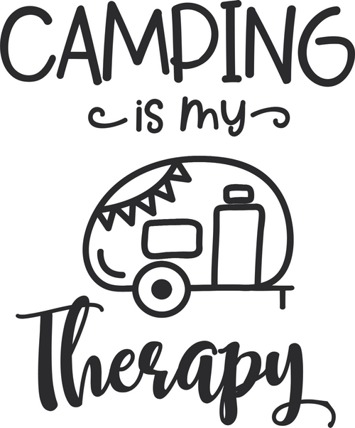 Camping is my therapy Poster Canvas Movie Film Print A0 A1 A2 A3 A4 A5 A6 Art Wa