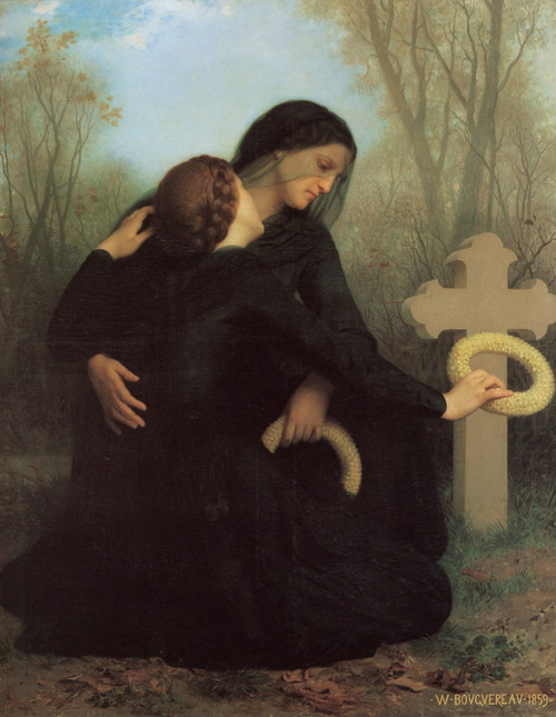 Bouguereau_Le_jour_des_morts Poster Canvas Movie Film Print A0 A1 A2 A3 A4 A5 A6