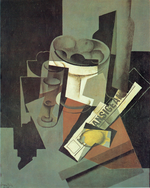 Juan Gris - Still life with the newspaper Poster Canvas Movie Film Print A0 A1 A