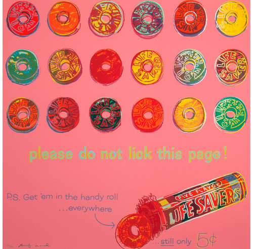 Andy Warhol - Life Savers 1985 Poster Canvas Movie Film Print A0 A1 A2 A3 A4 A5