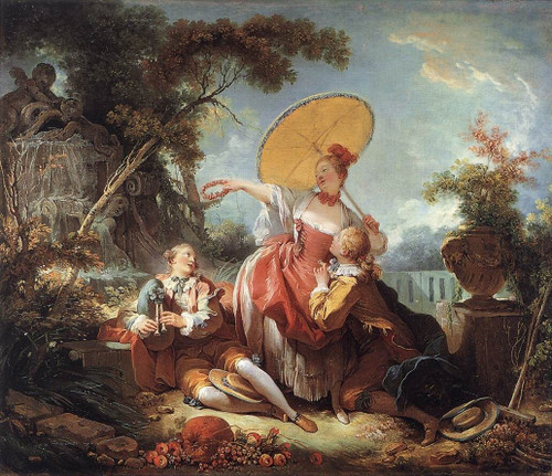 Fragonard_The_Musical_Contest Poster Canvas Movie Film Print A0 A1 A2 A3 A4 A5 A