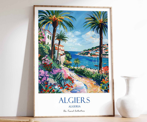 3_Algiers Print, Algiers Travel Poster, Algeria Travel Print, Islamic Decor, Gif