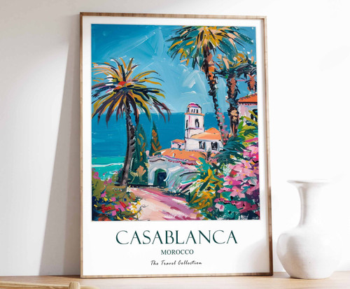 4_Casablanca Print, Casablanca Travel Poster, Middle East Travel Print, Islamic