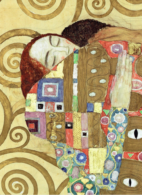 Detail of Pair of Lovers Klimt 1910 Part 2