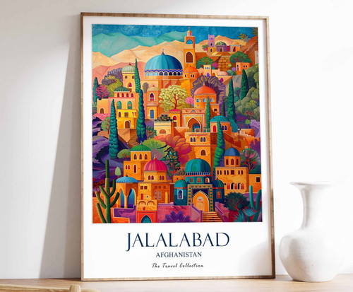 9_Jalalabad Print, Jalalabad Travel Poster, Afghanistan Poster, Islamic Decor, M