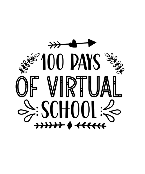 100 Days Of Virtual School-01 Poster Canvas Movie Film Print A0 A1 A2 A3 A4 A5 A