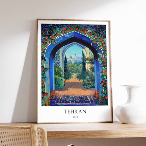 10_Tehran Poster, Islamic Decor, Islamic Art, Middle Eastern Art, Tehran Gift, T