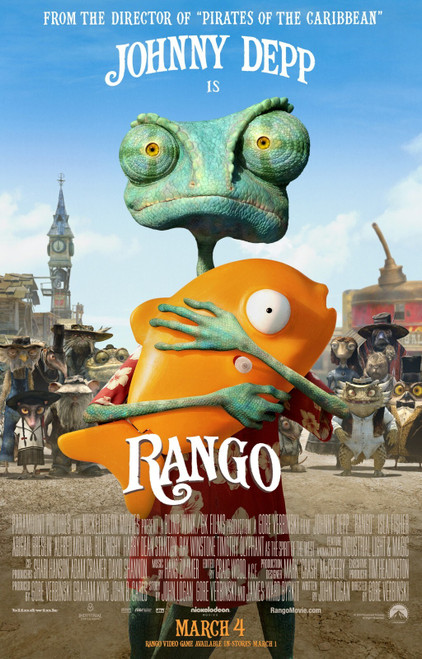 Rango (2011)_2 Poster Canvas Movie Film Print A0 A1 A2 A3 A4 A5 A6 Art Wall Deco