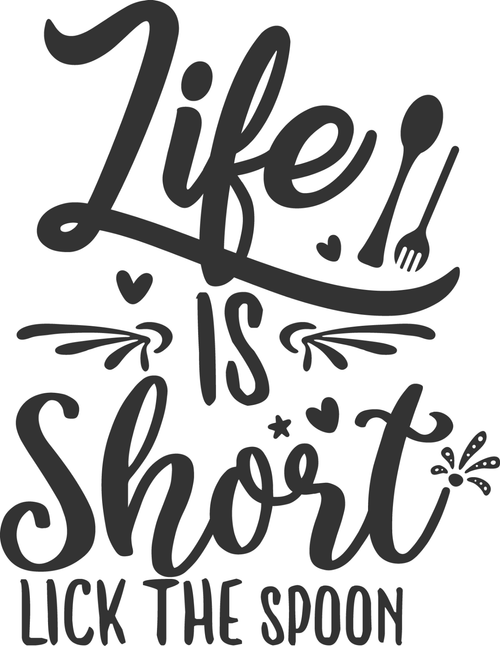 LIFE IS SHORT LICK THE SPOON Poster Canvas Movie Film Print A0 A1 A2 A3 A4 A5 A6