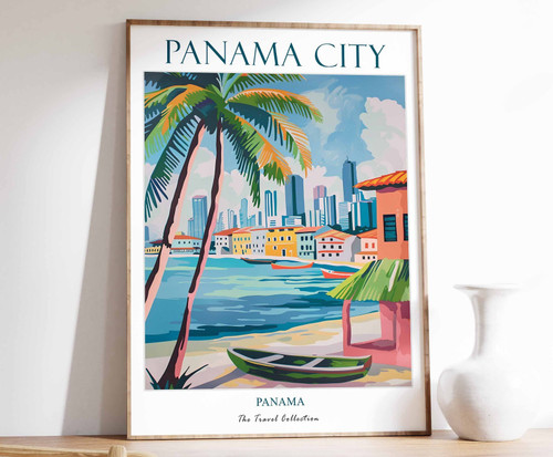 2_Panama City Print, Panama City Travel Poster, Panama Travel Poster, Tropical D