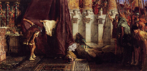 Alma-Tadema-Ave-Caesar-Io-Saturnalia Poster Canvas Print Art Painting Decor Repr