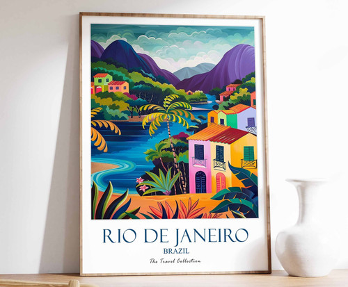 4_Rio De Janeiro Print, Rio De Janeiro Travel Poster, Brazil Travel Print, Tropi