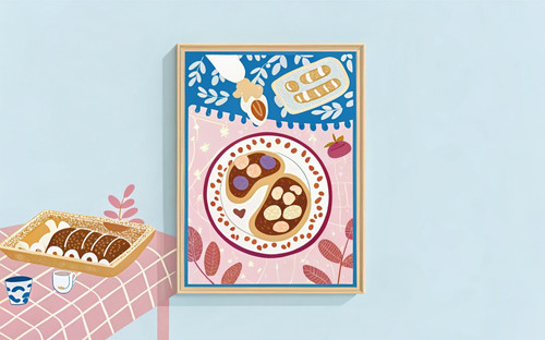 Bananas and Nutella Toast Breakfast Art Print - Unframed A6 A5 A4 A3 A2 A1 - Pan