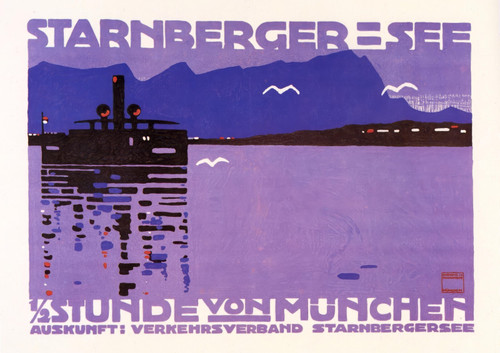 50902745098_HOHLWEIN, Ludwig. Starnberger See, 1910.-artofuniverse0