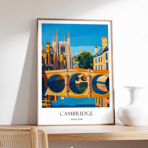 4_Cambridge Poster, England Poster, European Poster, Cambridge University Poster