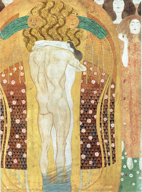 detail of Beethoven Frieze akiss for the world Klimt 1901 02 sm