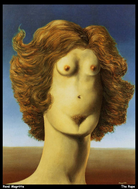 ren-magritte--the-rape-1_11119368664_o(1) Poster Canvas Movie Film Print A0 A1 A