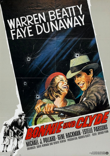 Bonnie and Clyde (1967)_4 Movie Film Poster Canvas iconic design