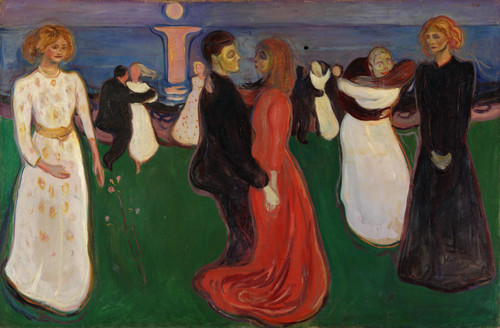 Edvard Munch - The dance of life 1899 Poster Canvas Movie Film Print A0 A1 A2 A3